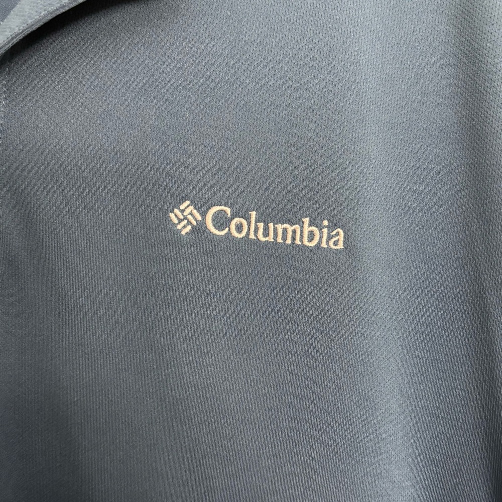 Columbia Omni Wick Men’s Polo Shirt Blue And Gray Size Large Active Lightweight - Picture 4 of 5